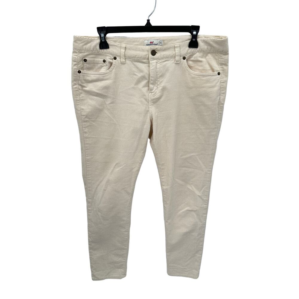 VINEYARD VINES Ivory Frost 5 Pocket Corduroy Pants // 12